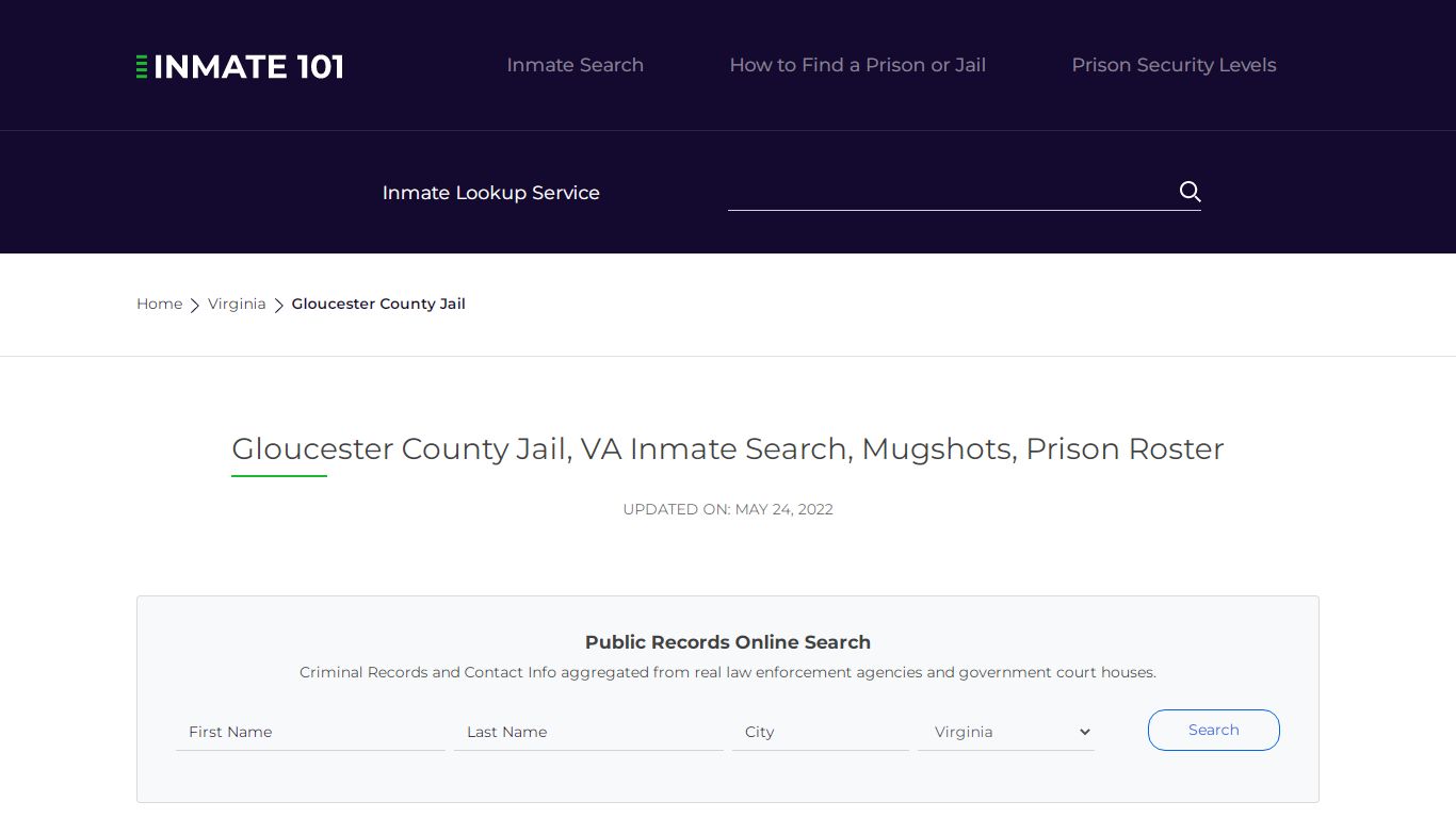 Gloucester County Jail, VA Inmate Search, Mugshots, Prison ...