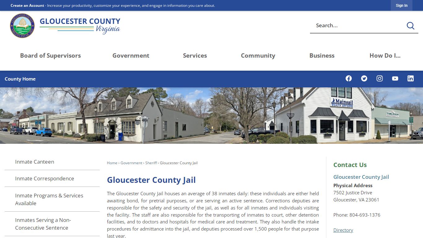 Gloucester County Jail | Gloucester County, VA
